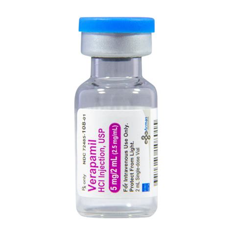 verapamil hcl 5 mg/2 ml vial